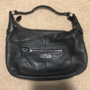 Black leather Coach bag